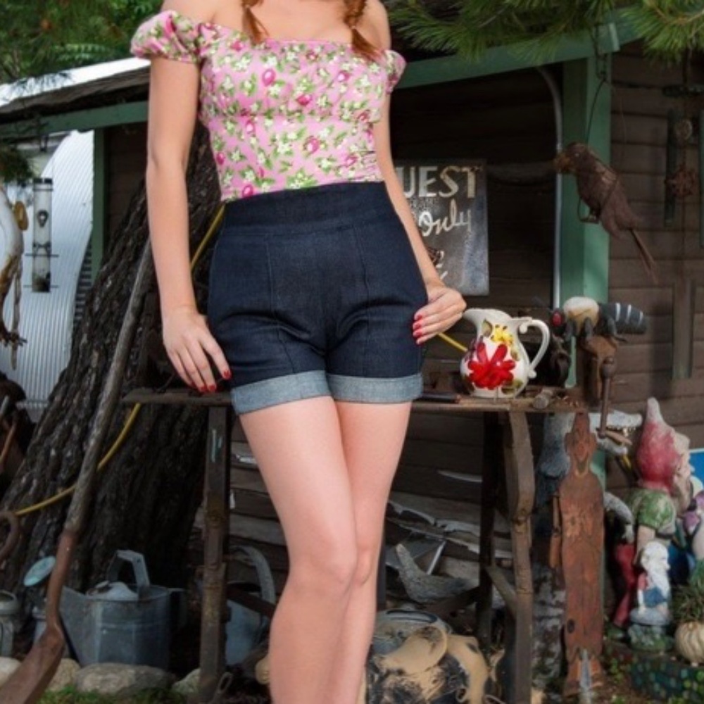 NWT! Pinup Girl Clothing High Waisted Denim Shorts XS